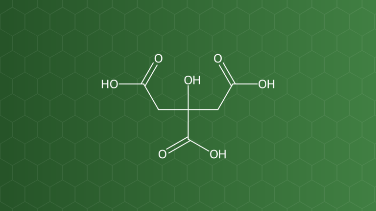 Citric Acid Monohydrate (Acid citric) – Chất acid hóa, đệm, tạo phức, chống oxy hóa, tăng vị – công thức cấu tạo