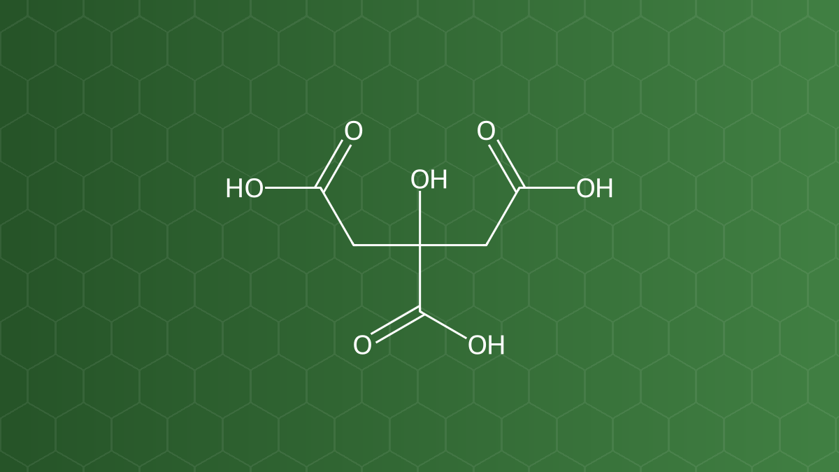 Citric Acid Monohydrate (Acid citric) – Chất acid hóa, đệm, tạo phức, chống oxy hóa, tăng vị – công thức cấu tạo