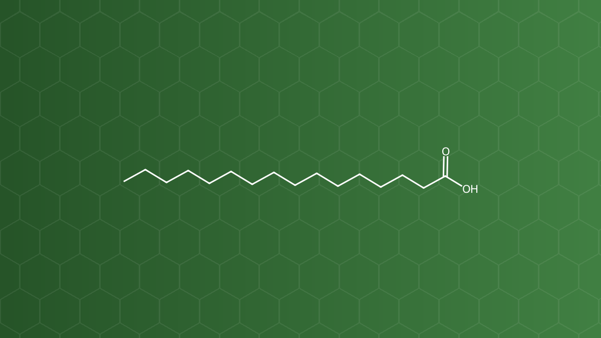 Palmitic Acid (Acid palmitic (acid hexadecanoic)) – Nhũ hóa, tăng thấm, tá dược trơn – công thức cấu tạo