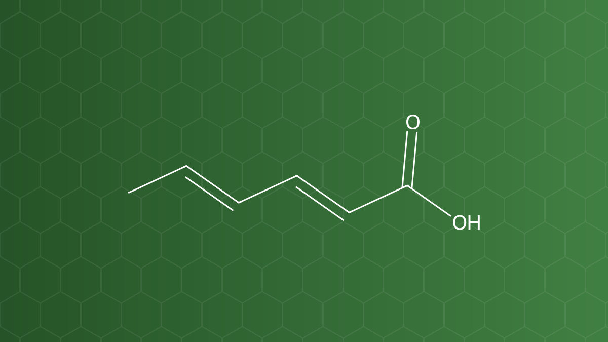Sorbic Acid (Acid sorbic) – Chất bảo quản kháng khuẩn, kháng nấm – công thức cấu tạo
