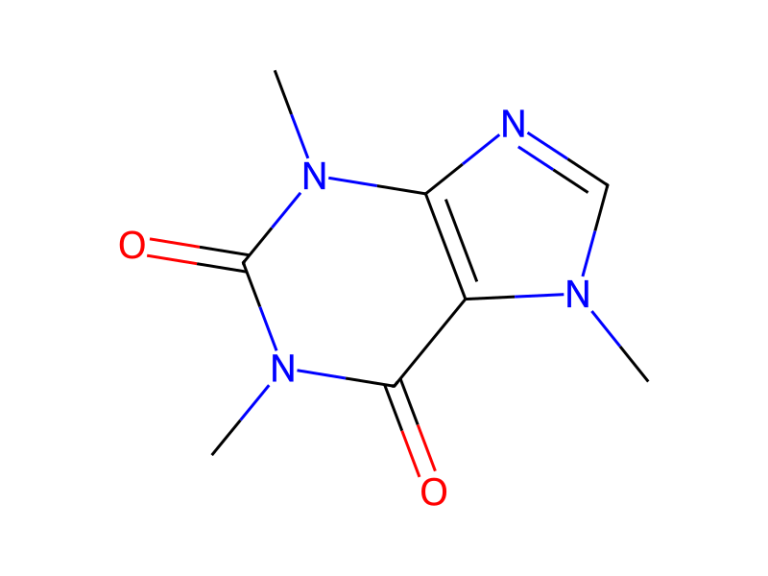 Công thức cấu tạo Caffeine – thành phần chính của nước tăng lực