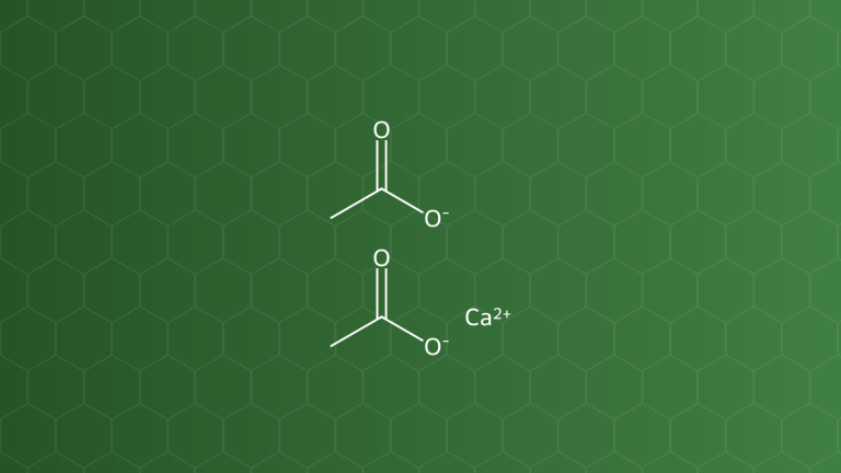 Calcium Acetate (Calci acetat) – Chất bảo quản, chất tạo phức – công thức cấu tạo