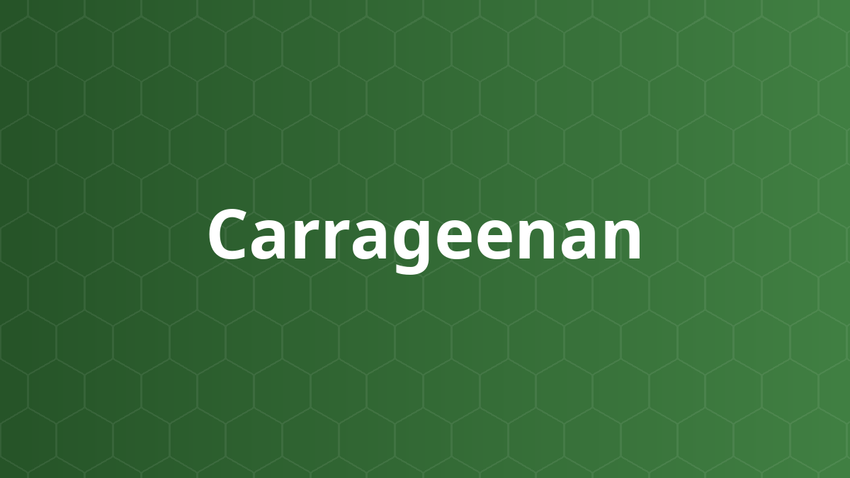 Carrageenan (Carrageenan) – Tạo gel, tạo hỗn dịch, nhũ hóa, cốt giải phóng kéo dài