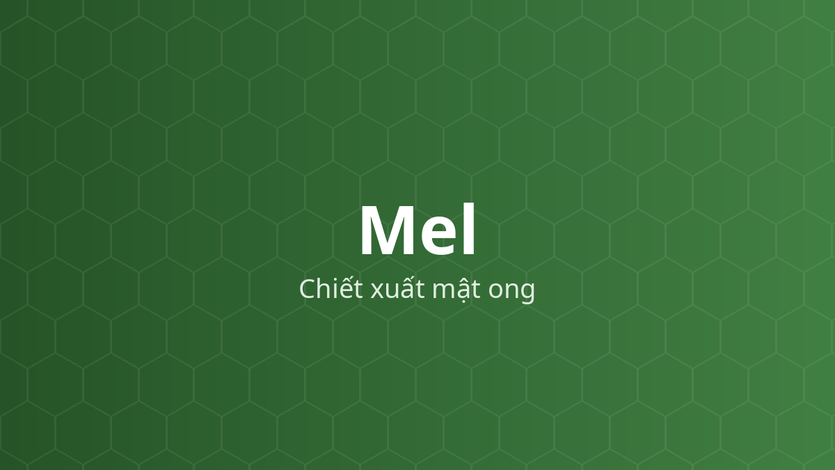 Mel (Chiết xuất mật ong) – Chiết xuất thực vật