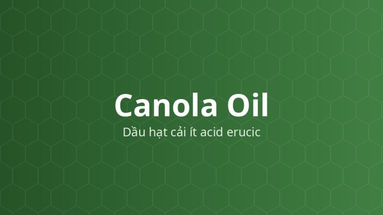 Canola Oil (Dầu hạt cải ít acid erucic) – Chất dẫn dạng dầu, chất bôi trơn