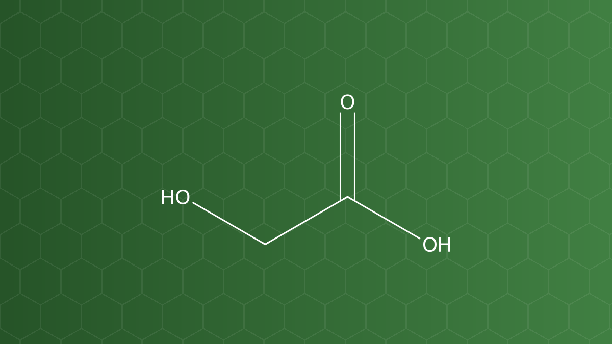 Glycolic acid (Acid glycolic) – Alpha-hydroxy acid (AHA) – công thức cấu tạo