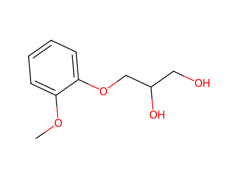 Công thức cấu tạo Guaifenesin – nguyên liệu dược C10H14O4