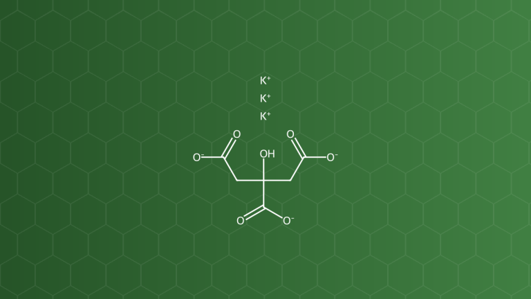 Potassium Citrate (Kali citrat) – Chất đệm, kiềm hóa, cô lập ion – công thức cấu tạo