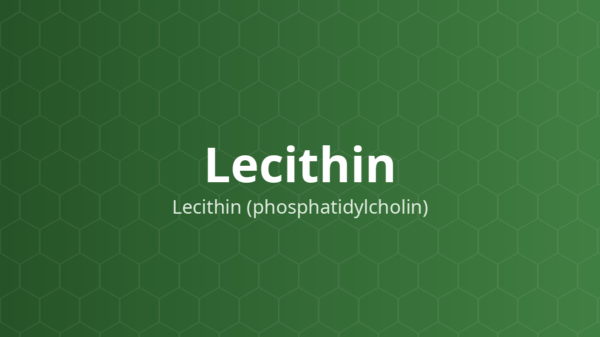 Lecithin (Lecithin (phosphatidylcholin)) – Chất nhũ hóa, làm mềm, hòa tan