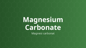 Magnesium Carbonate (Magnesi carbonat) – Tá dược độn dập thẳng, chất hấp phụ