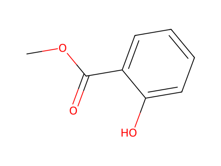 Công thức cấu tạo Methyl Salicylate – nguyên liệu