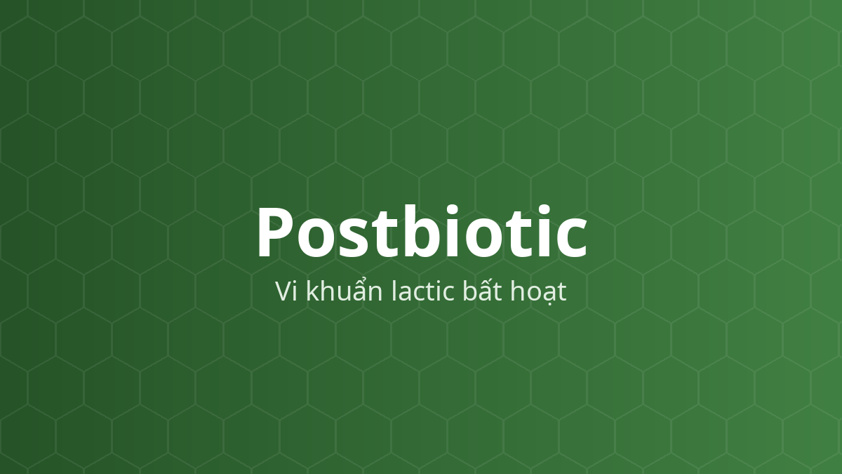 Postbiotic (Vi khuẩn lactic bất hoạt) – Vi sinh vật bất hoạt