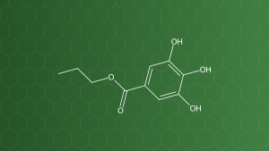 Propyl Gallate (Propyl gallat) – Chất chống oxy hóa – công thức cấu tạo
