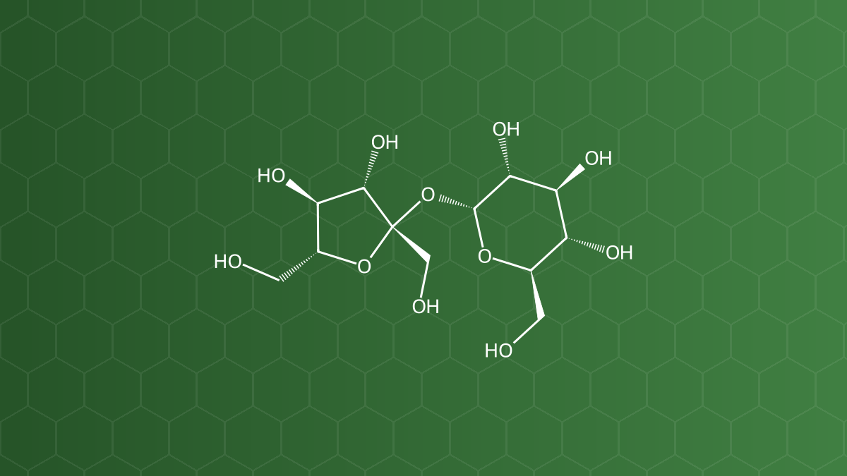 Sucrose (Saccarose (sucrose)) – Tạo ngọt, bao đường, dính, độn – công thức cấu tạo