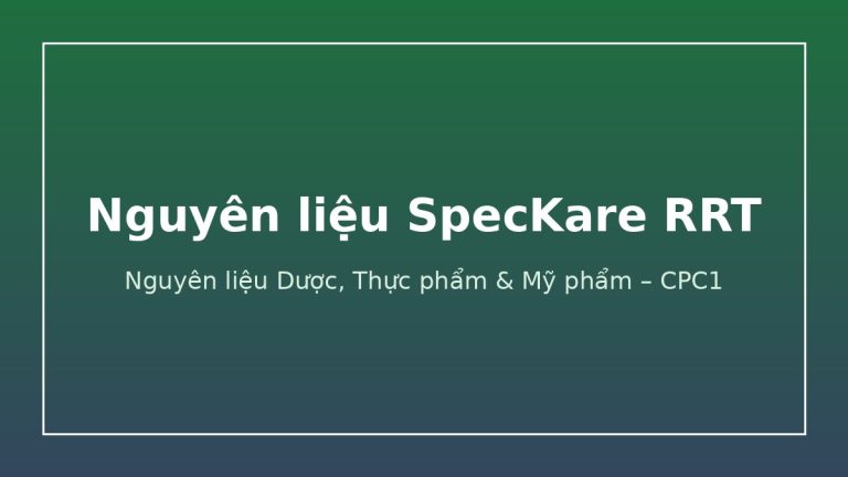 Nguyên liệu SpecKare RRT