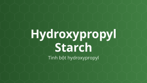 Hydroxypropyl Starch (Tinh bột hydroxypropyl) – Tá dược dính, rã, nhũ hóa, làm đặc