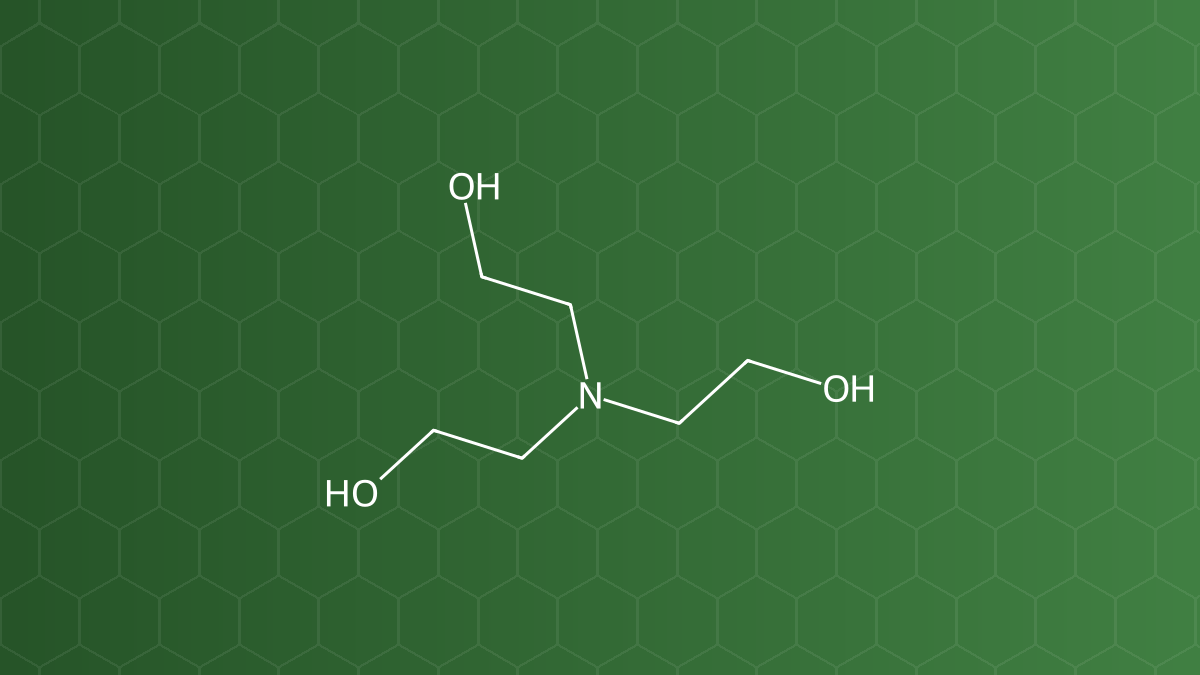 Triethanolamine (Triethanolamin (TEA)) – Kiềm hóa, nhũ hóa (xà phòng TEA) – công thức cấu tạo