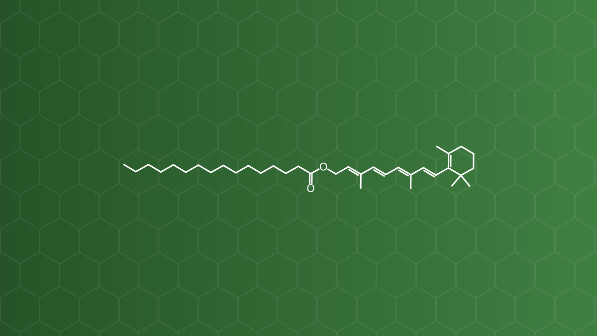 Retinyl palmitate (Vitamin A palmitat) – Vitamin tan trong dầu – công thức cấu tạo