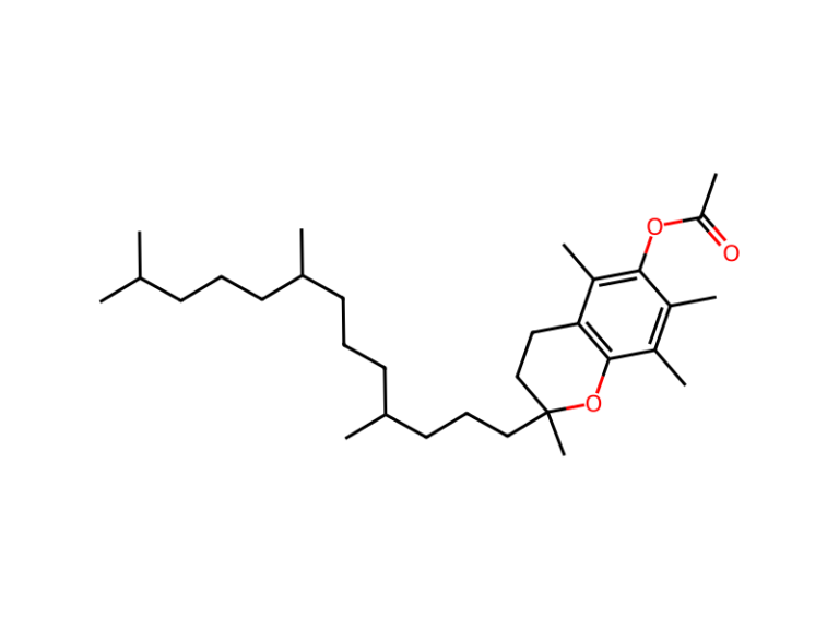 Công thức cấu tạo Vitamin E Acetate – nguyên liệu