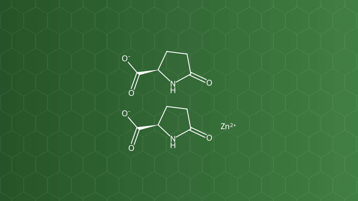 Zinc PCA (Kẽm pidolat) – Muối kẽm hữu cơ – công thức cấu tạo